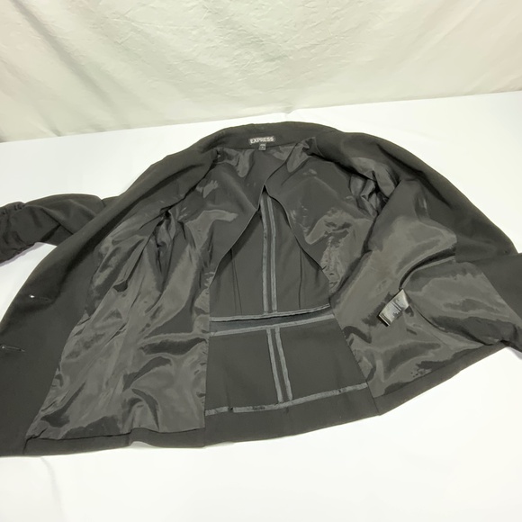 Express Black Blazer 3/4 Sleeves - Size 4 - Picture 8 of 11